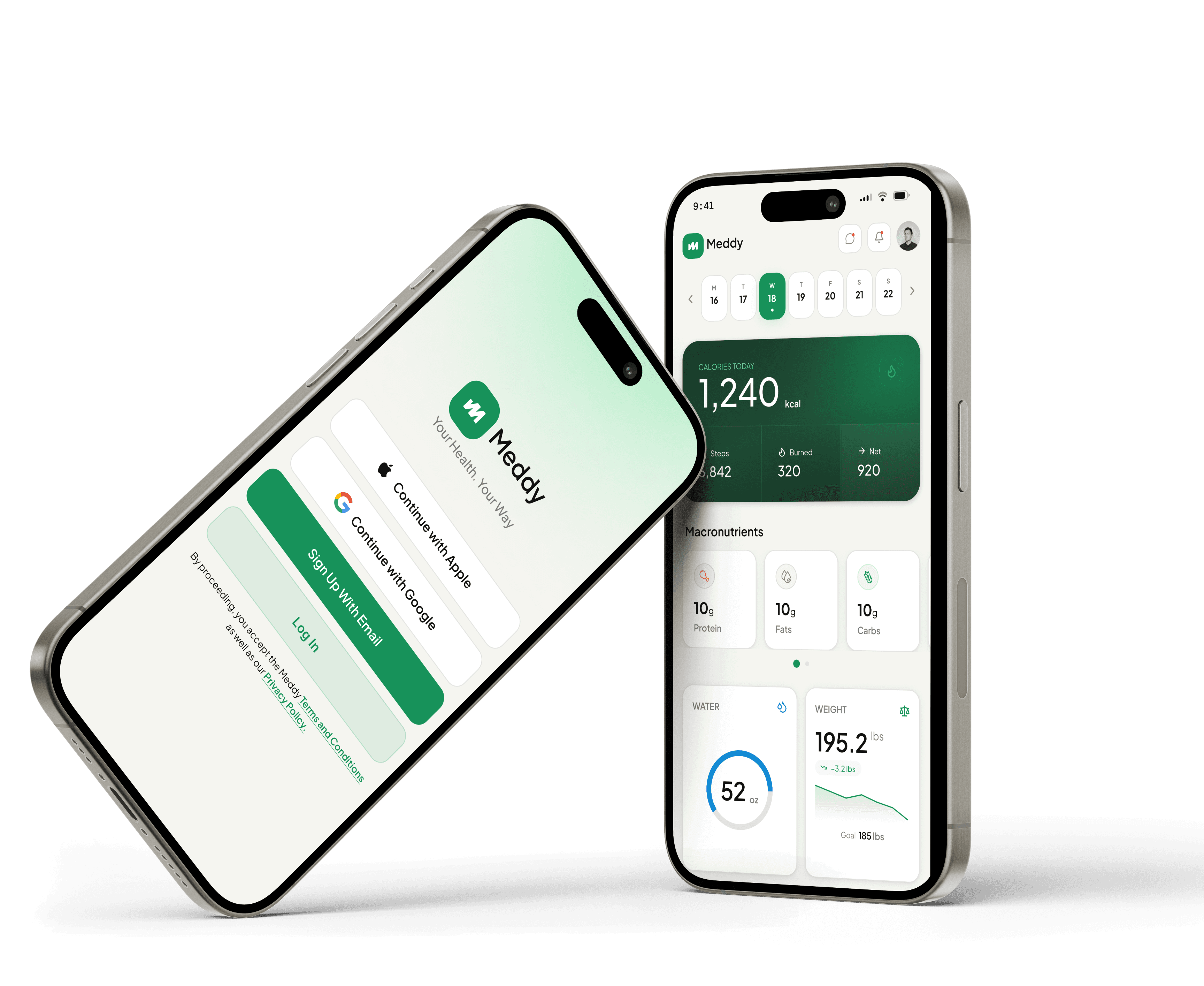 Meddy health data on iPhone
